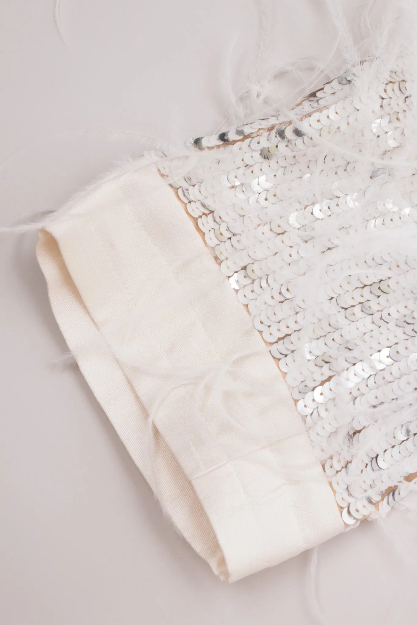 Sequined Feather Shift Dress