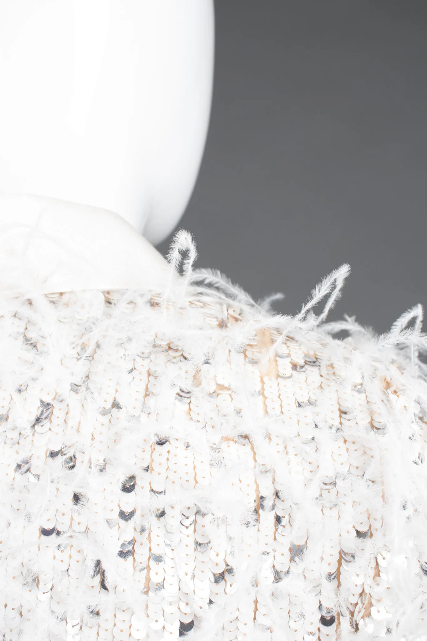 Sequined Feather Shift Dress