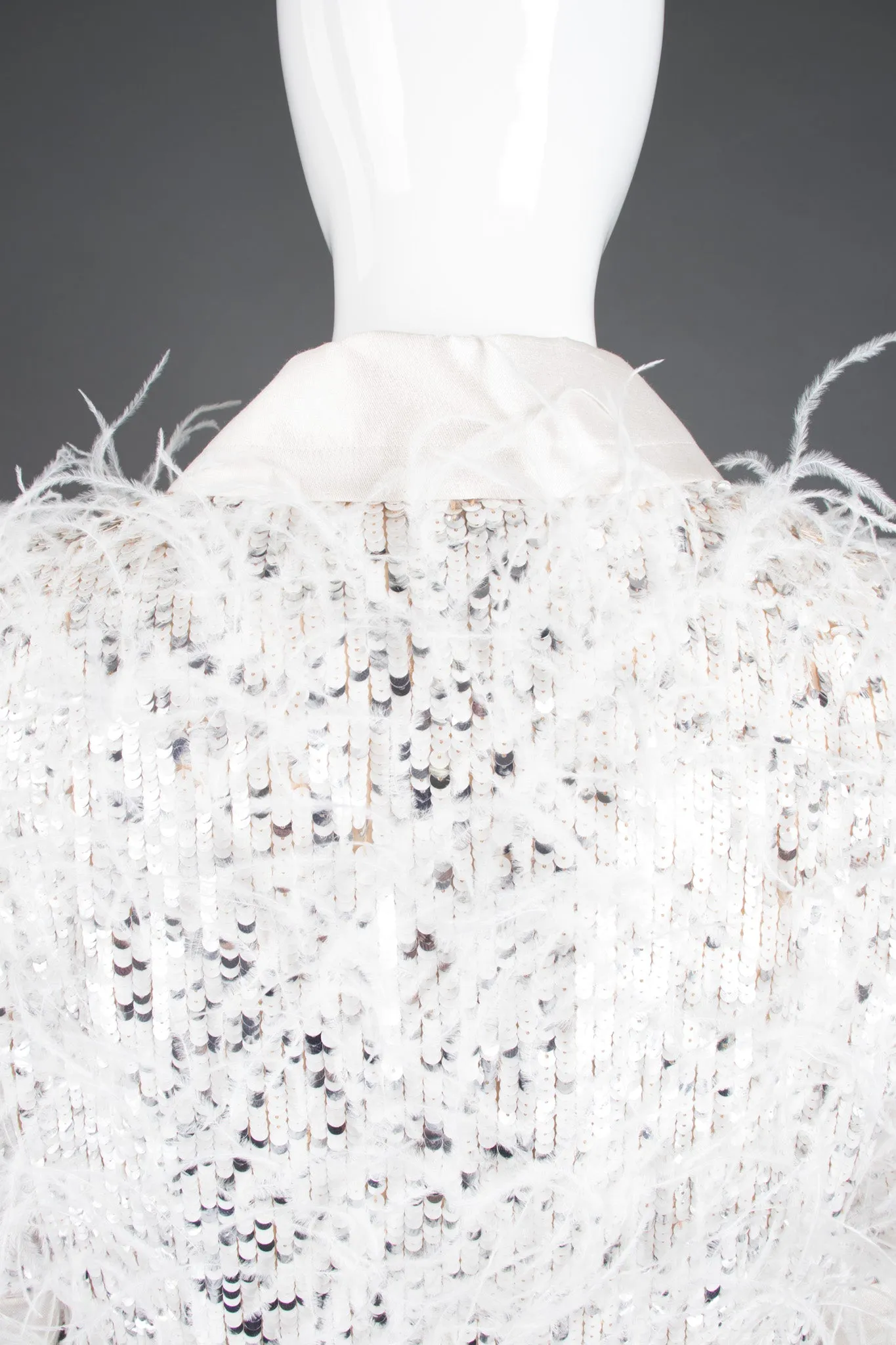Sequined Feather Shift Dress