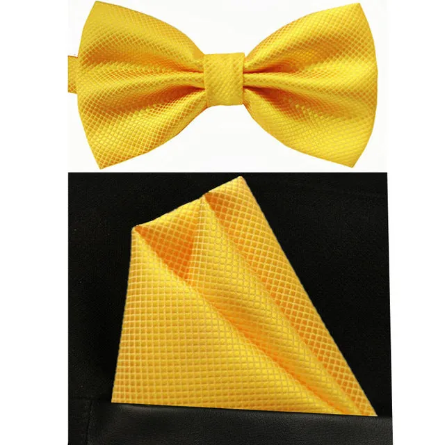 SHENNAIWEI silk Solid Business bowtie men vintage purple black yellow silver wedding bow tie pocket square handkerchief set lote