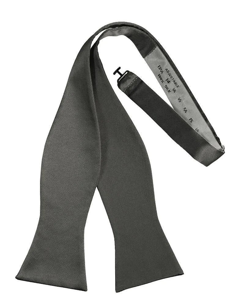 Silver Noble Silk Bow Tie