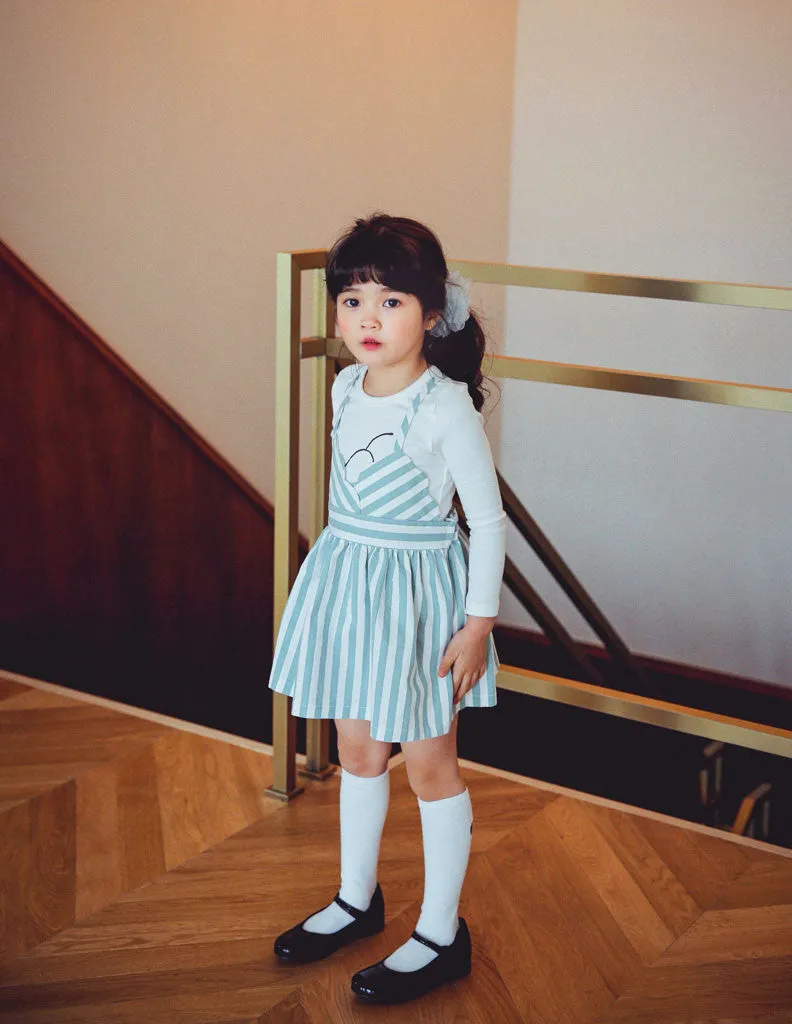 Skater Dress Striped Blue
