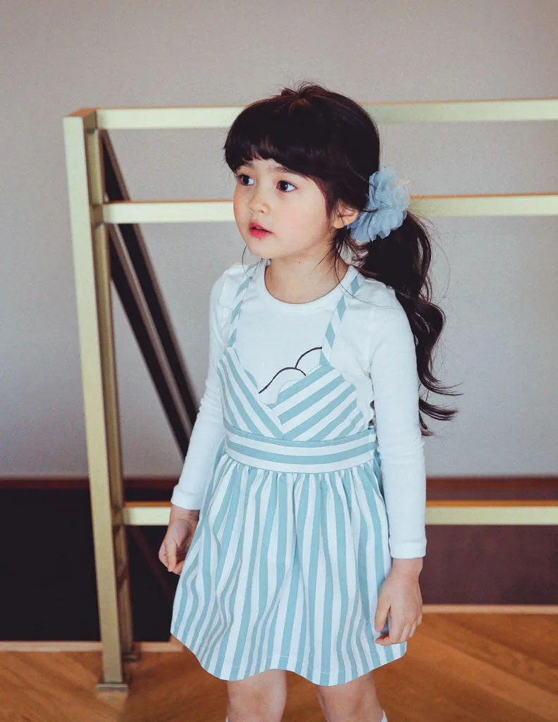 Skater Dress Striped Blue