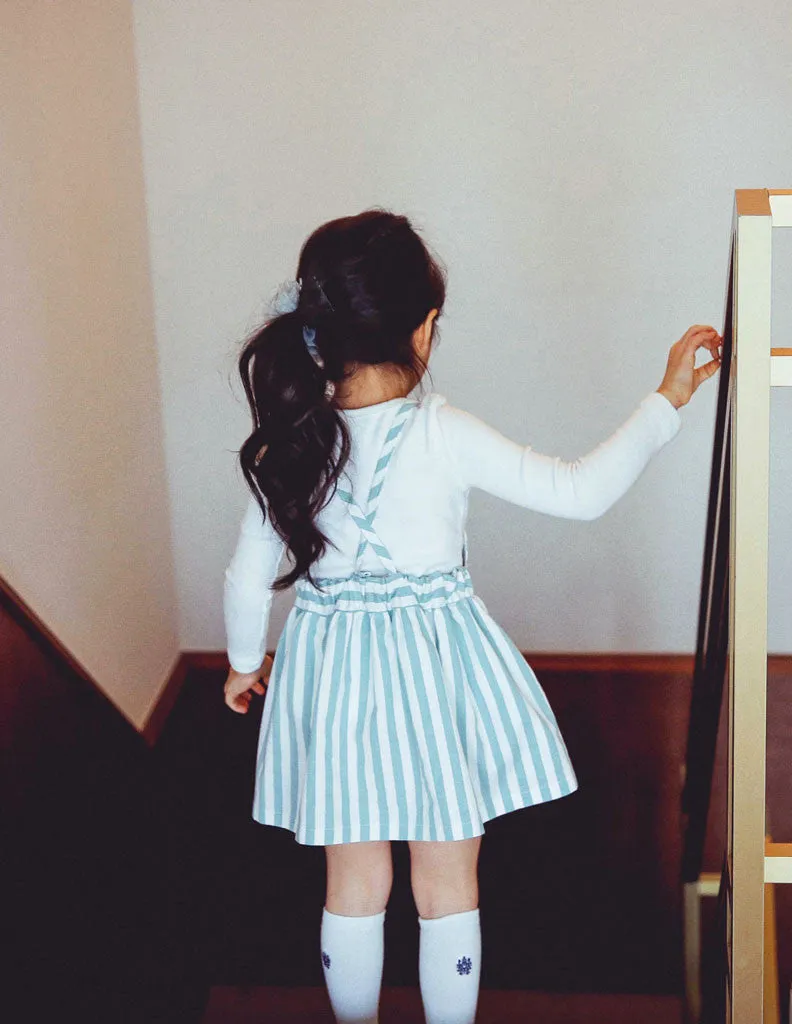 Skater Dress Striped Blue