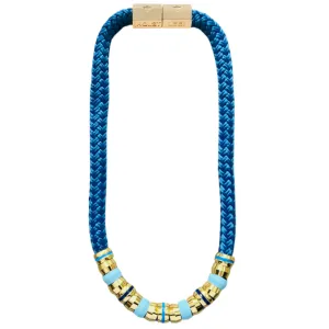Skinny Classic Bright Blue Necklace