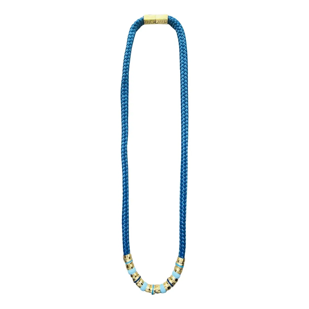 Skinny Classic Bright Blue Necklace