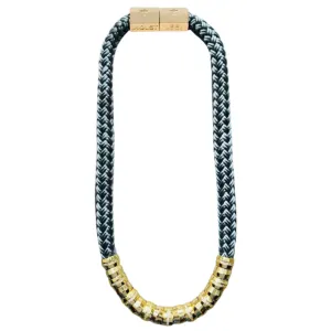 Skinny Classic Pewter Necklace