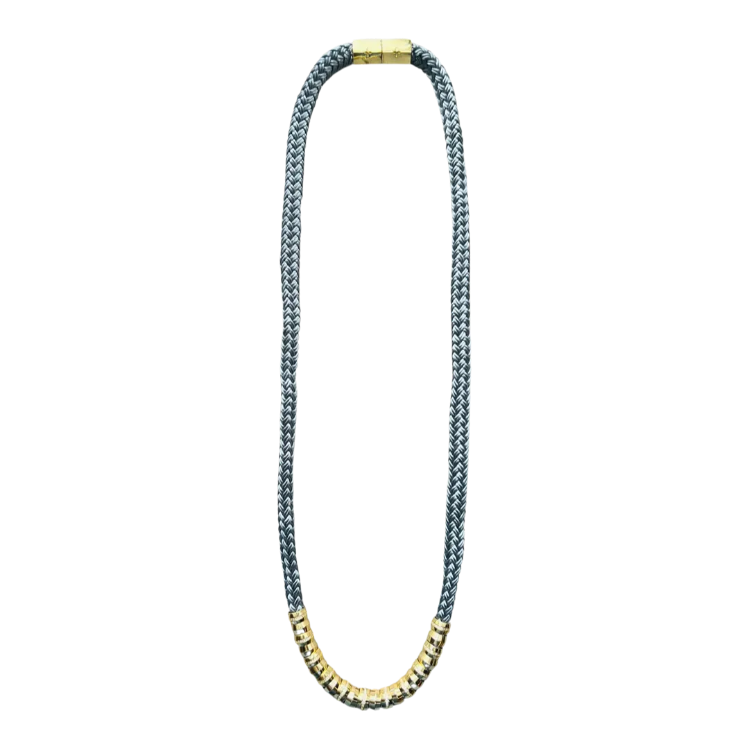 Skinny Classic Pewter Necklace