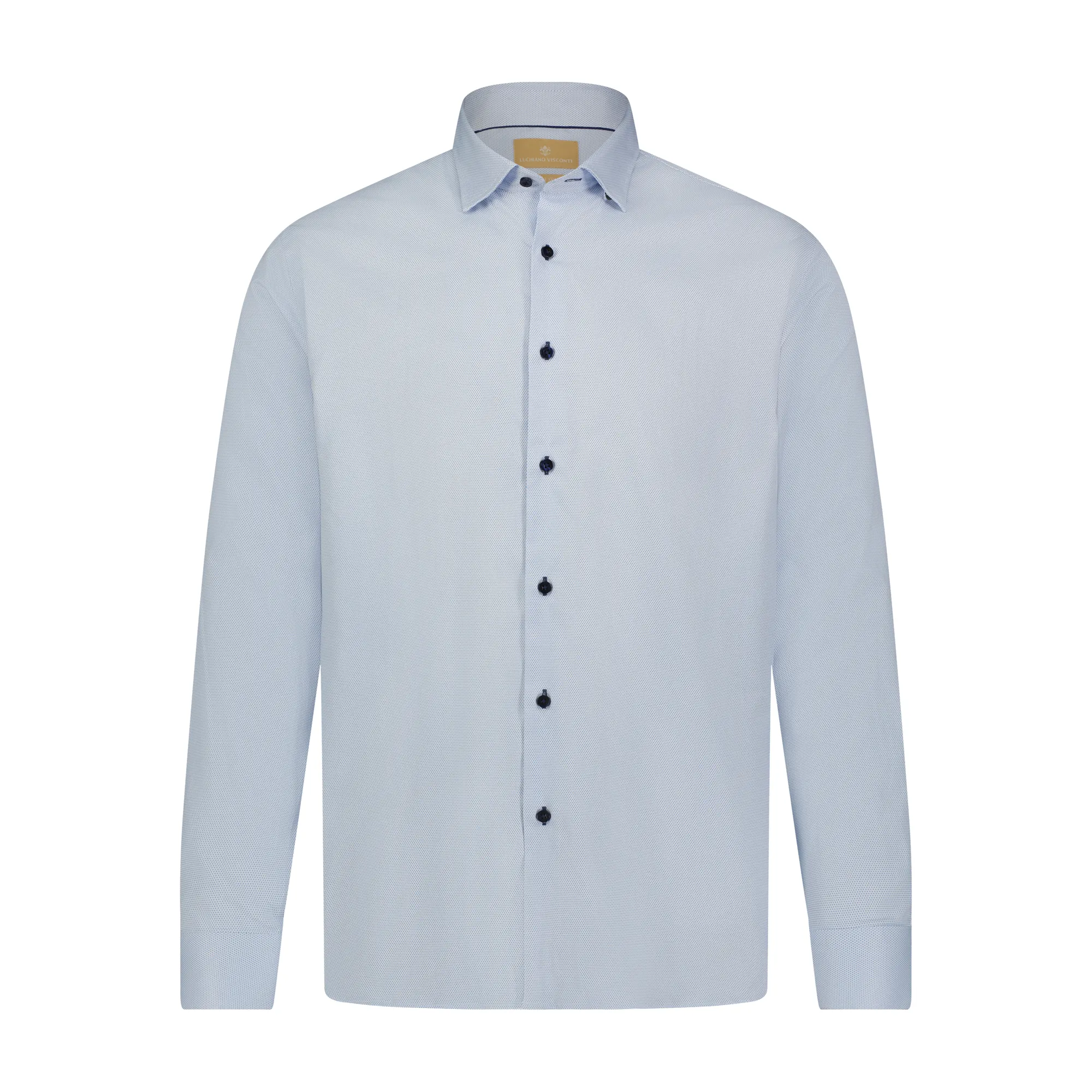 Sky Blue Knit Long Sleeve Shirt