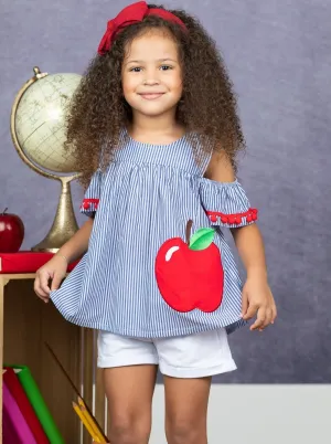 Smart Apple Pom Pom Shorts Set
