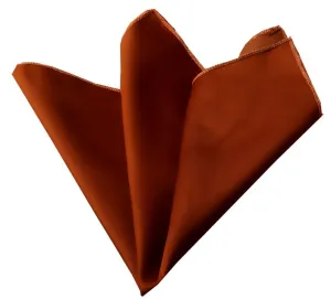 Solid Orange Pocket Square for Men - Premium Silk Handkerchiefs for Suits