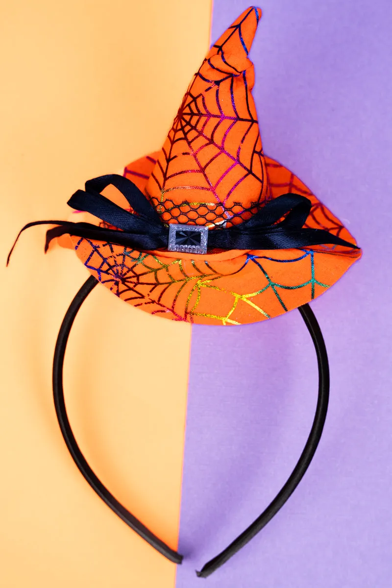 Spells & Potions Orange Witch's Hat Headband