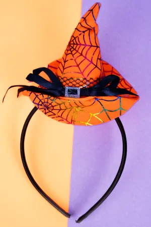 Spells & Potions Orange Witch's Hat Headband