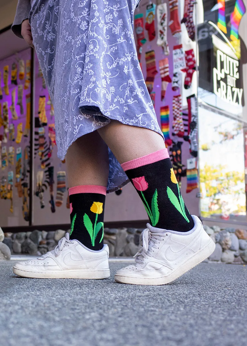 Spring Tulips Women's Bamboo Socks