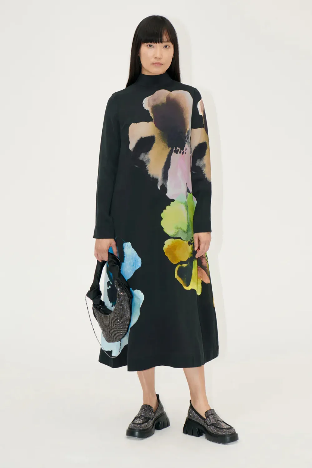 Stine Goya Long Sleeve Midi Dress
