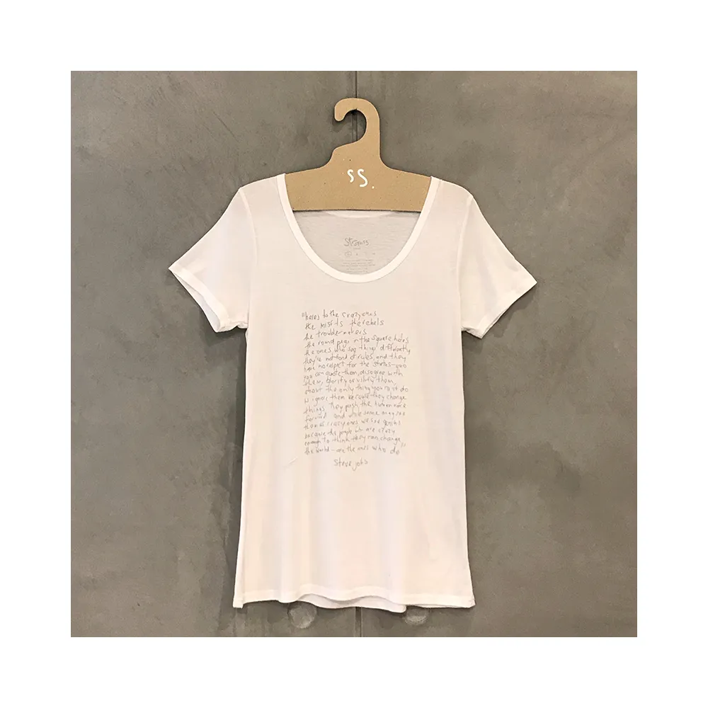 STRAUSS Ladies T-Shirt Steve Jobs - White