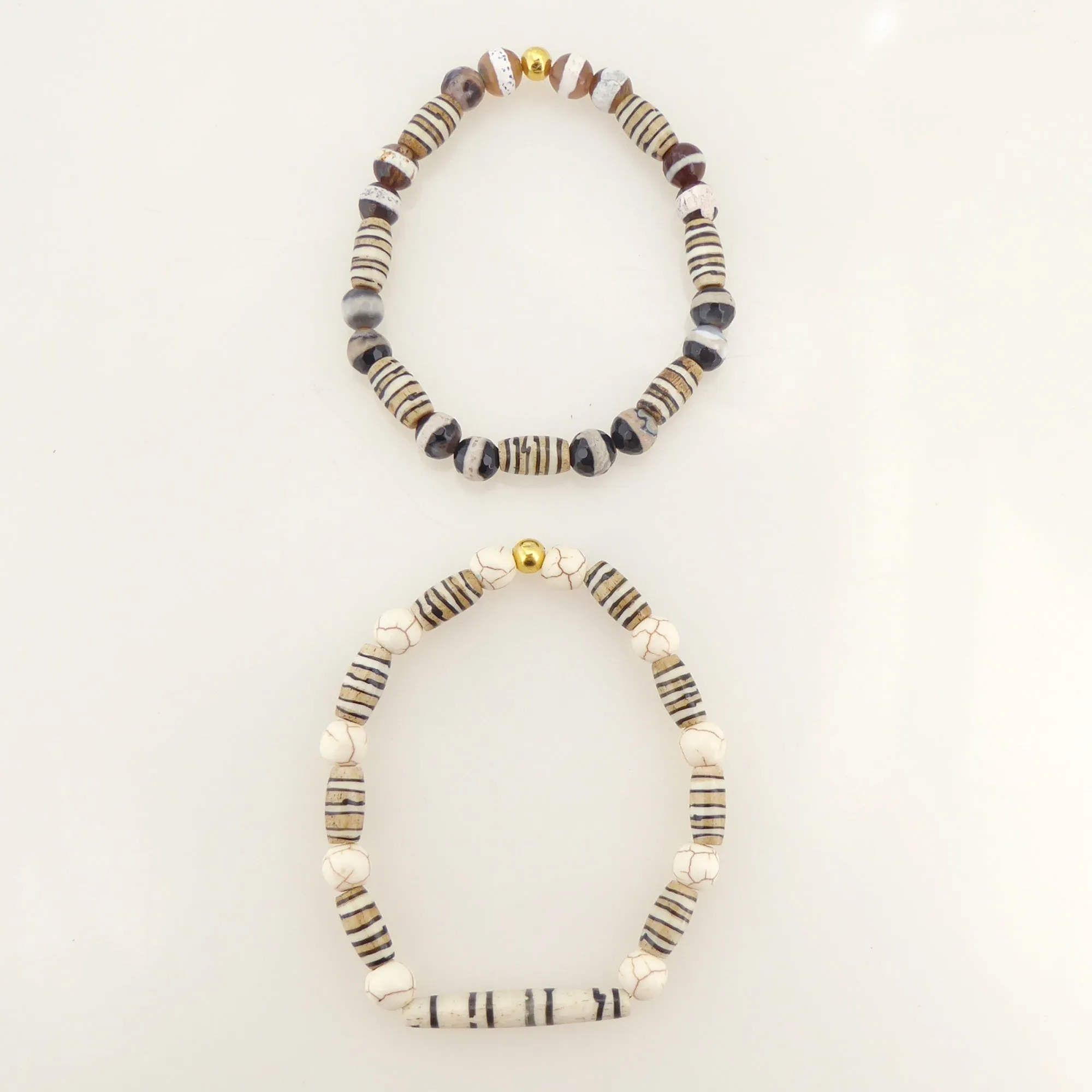 Striped bracelet set