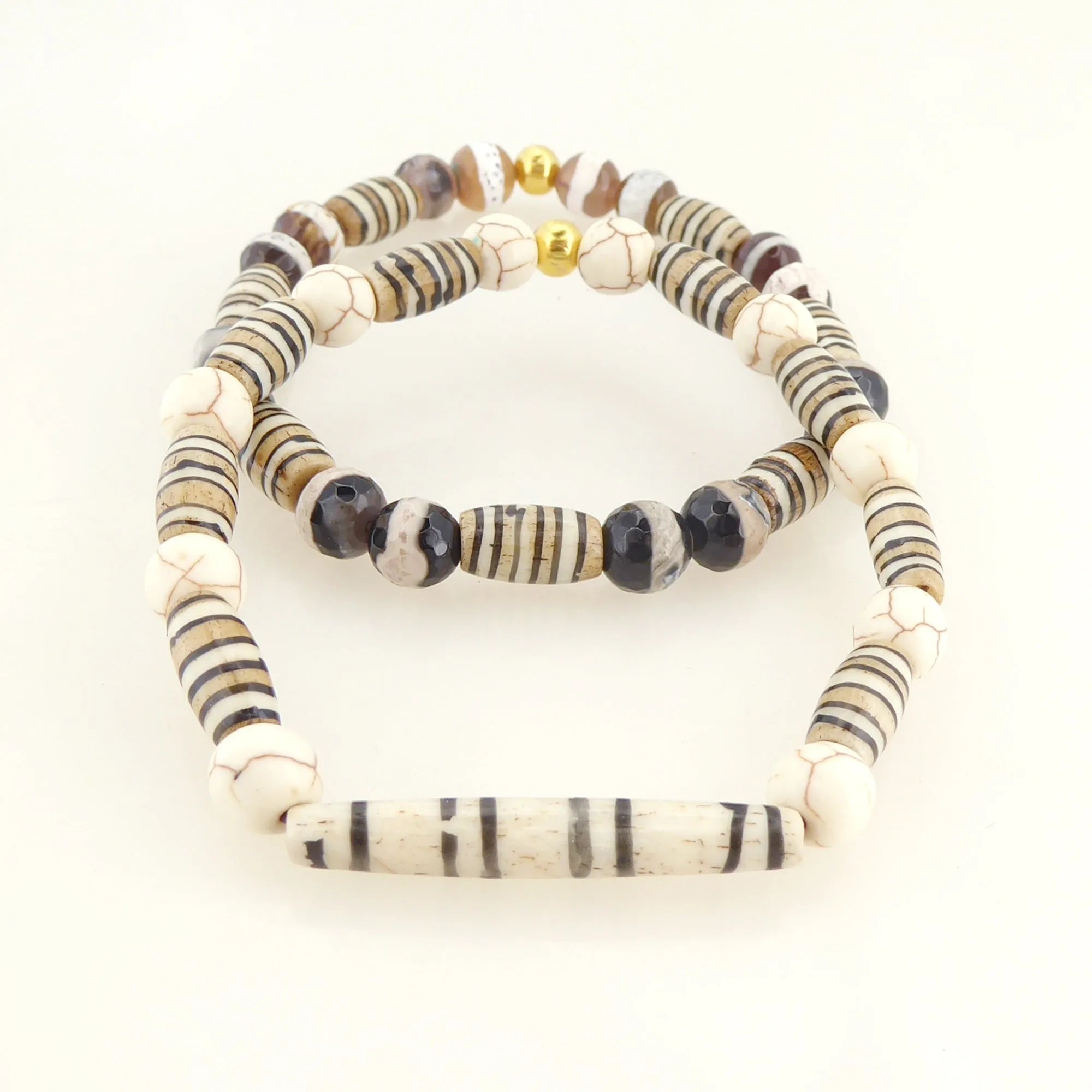Striped bracelet set