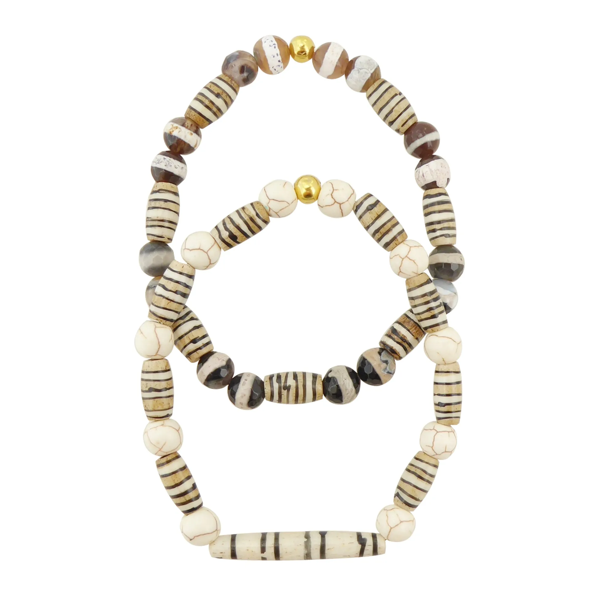 Striped bracelet set