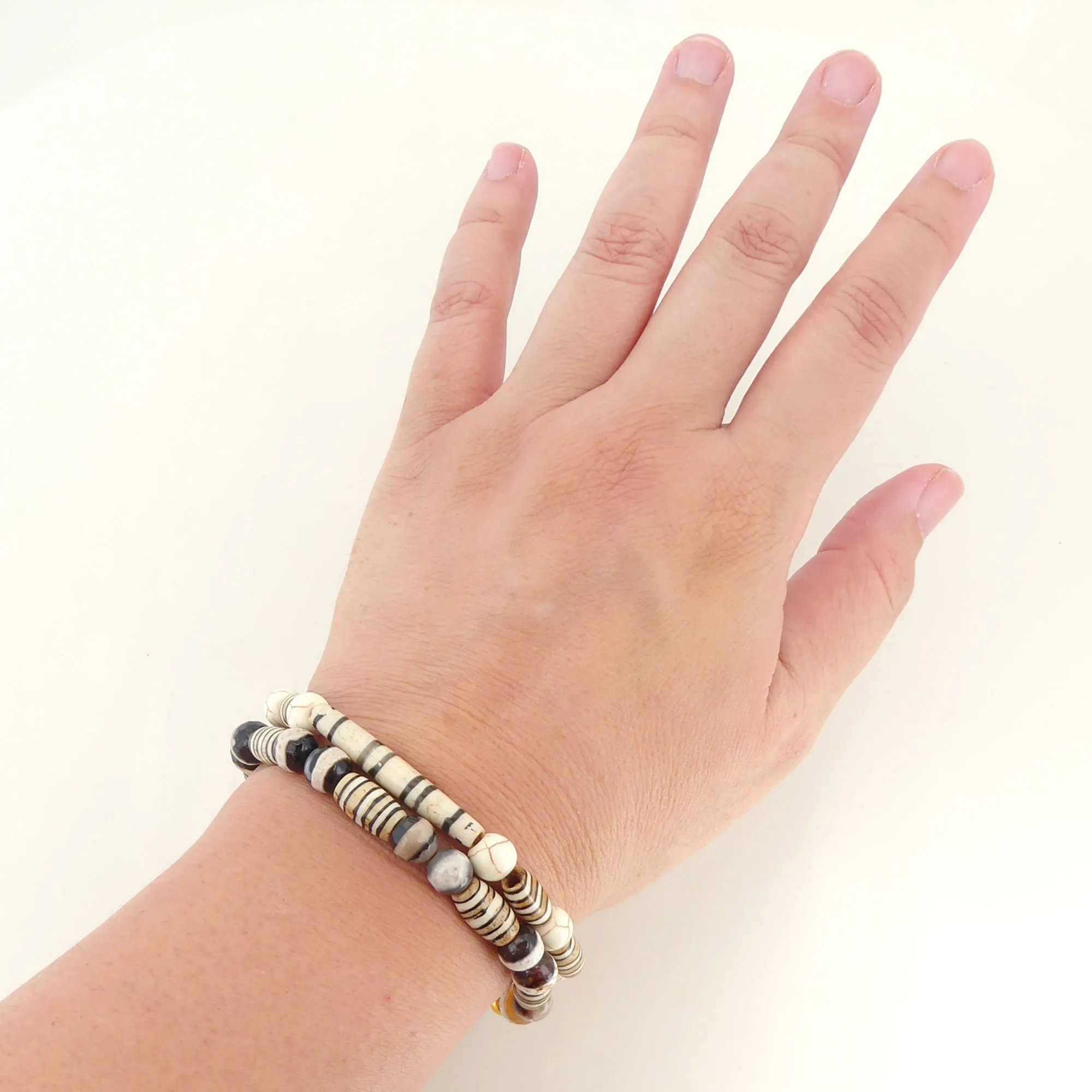 Striped bracelet set