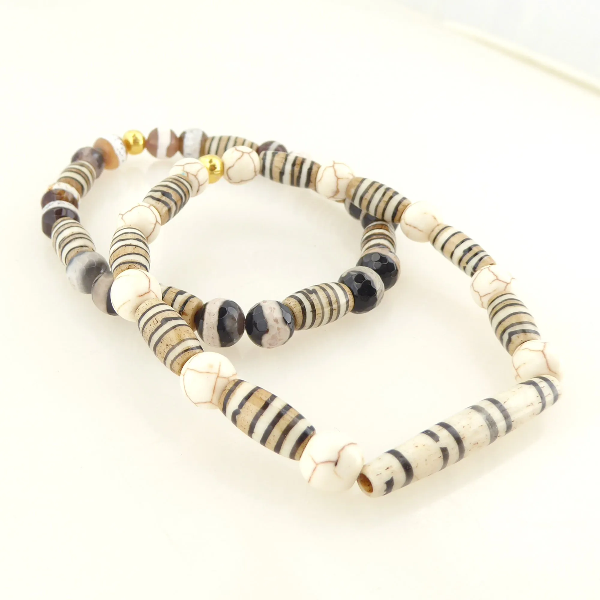Striped bracelet set