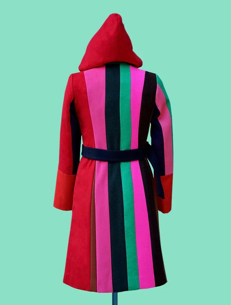 Striped Wool Coat