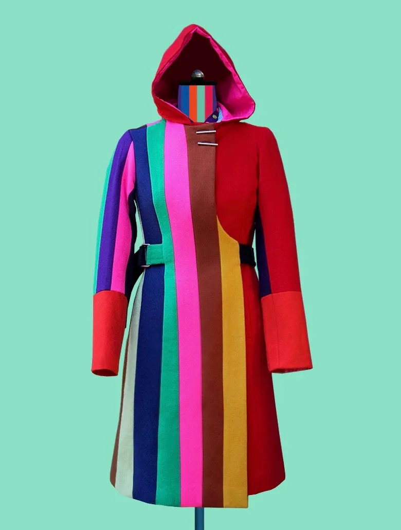 Striped Wool Coat