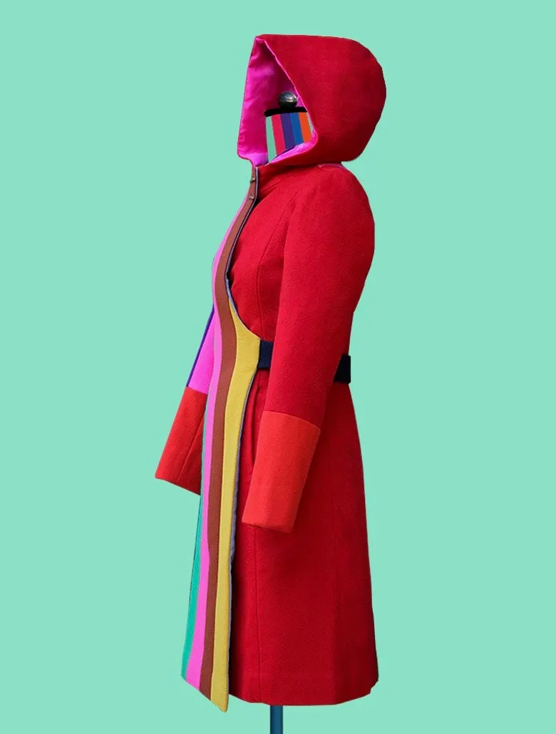 Striped Wool Coat
