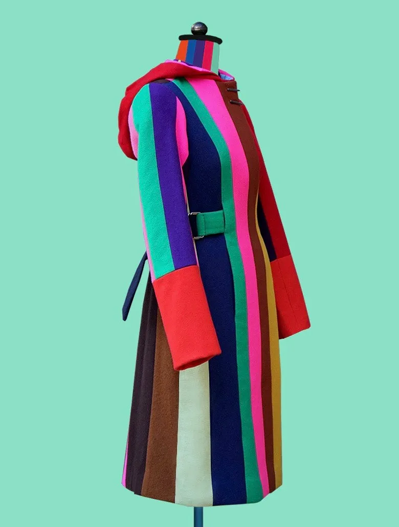 Striped Wool Coat
