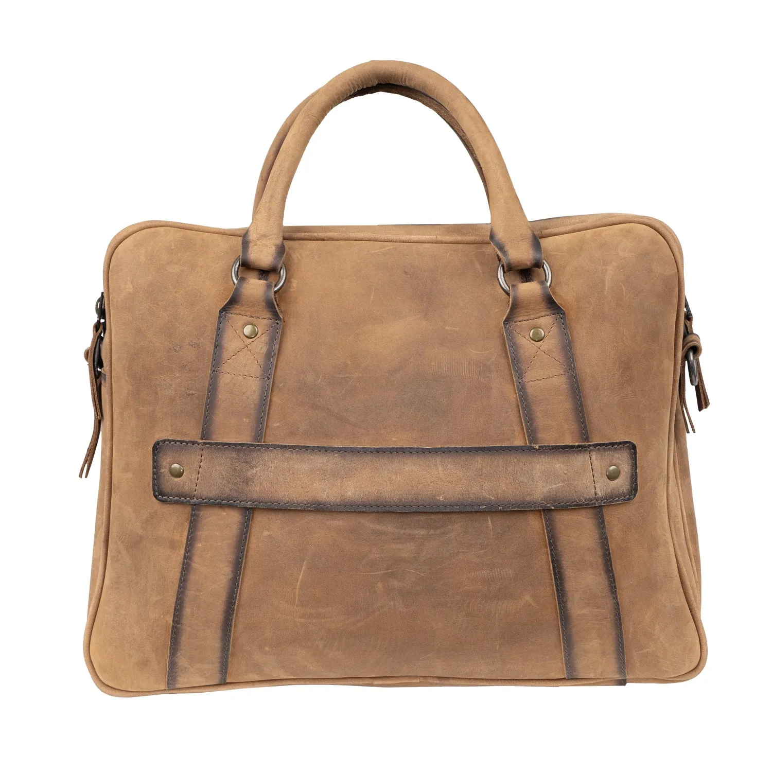 STS Ranchwear Mens Foreman Veg-Tan Leather Briefcase Bag