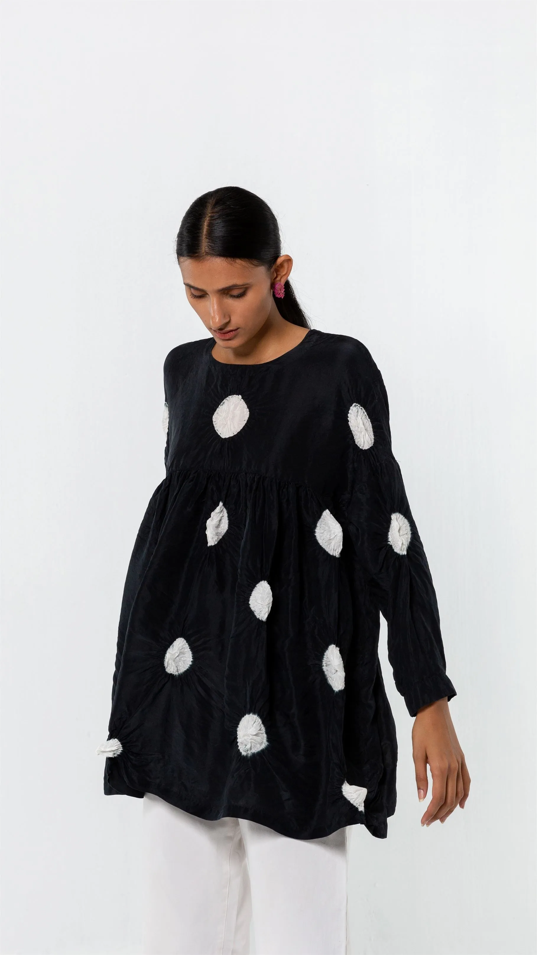 Studio Medium   I   Shibori Cuvee POLKA TOP - BLACK/WHITEPOL 11