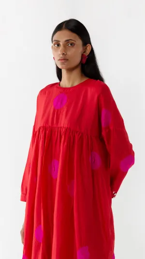 Studio Medium   I   Shibori Perignon POLKA DRESS - REDMK 650