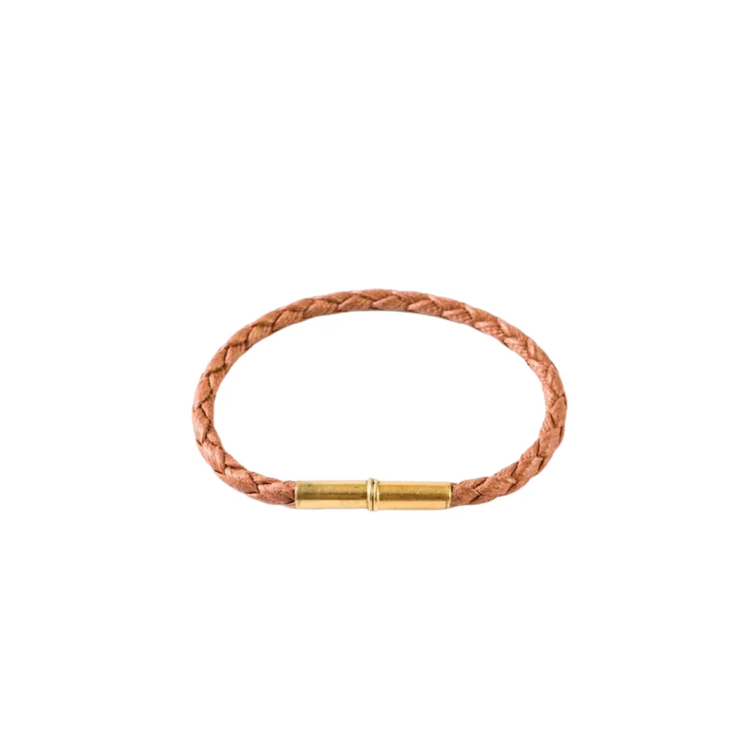 Tan Flint Single Waxed Canvas Bracelet, Large