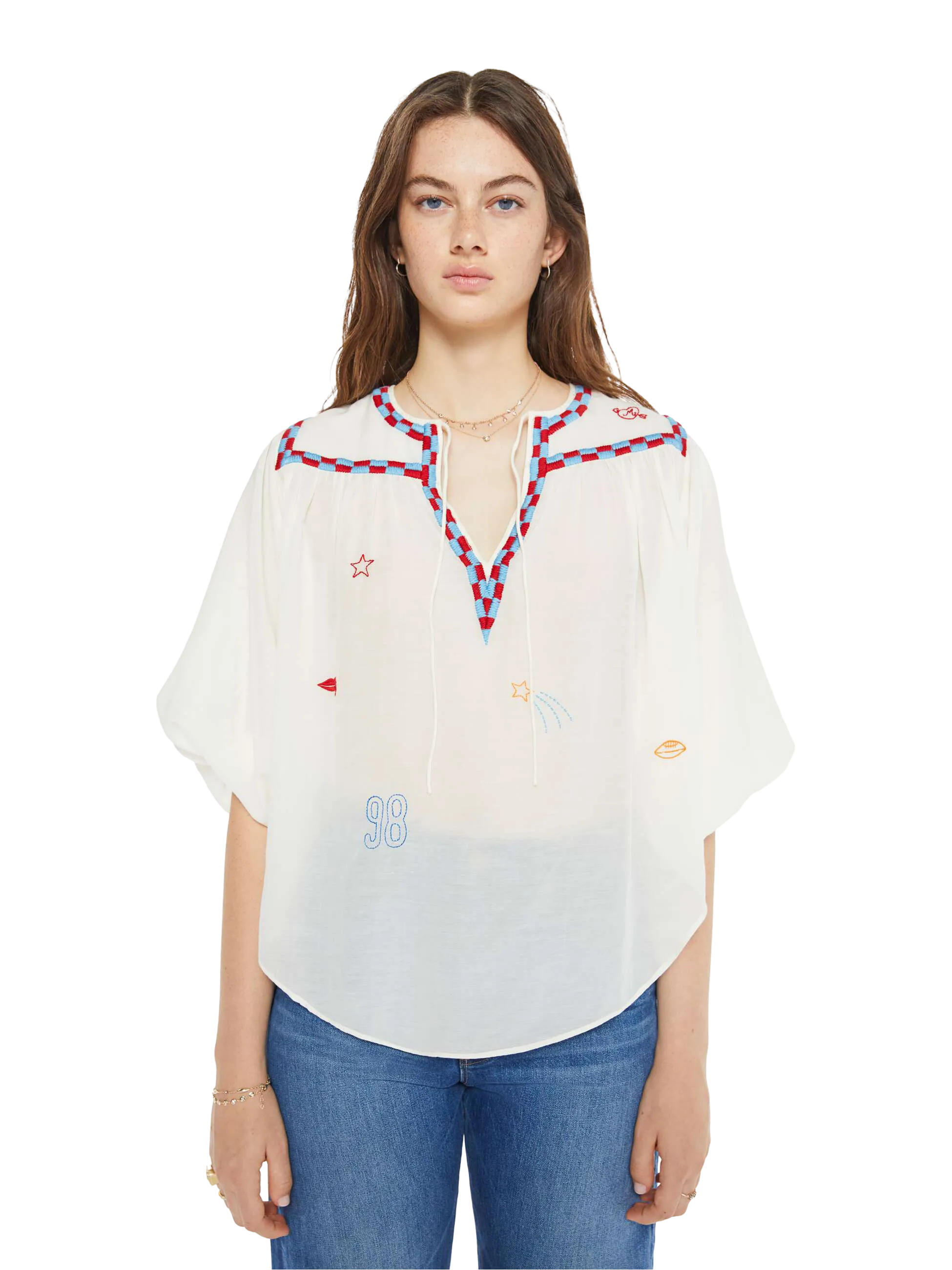 The Breeze Yoke Top - Last Lap Whisper White