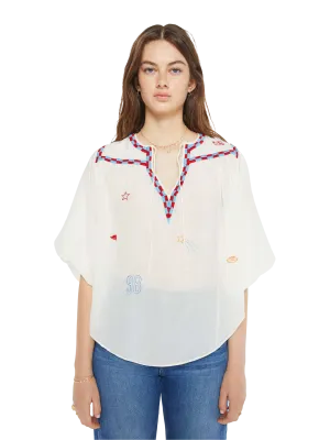 The Breeze Yoke Top - Last Lap Whisper White