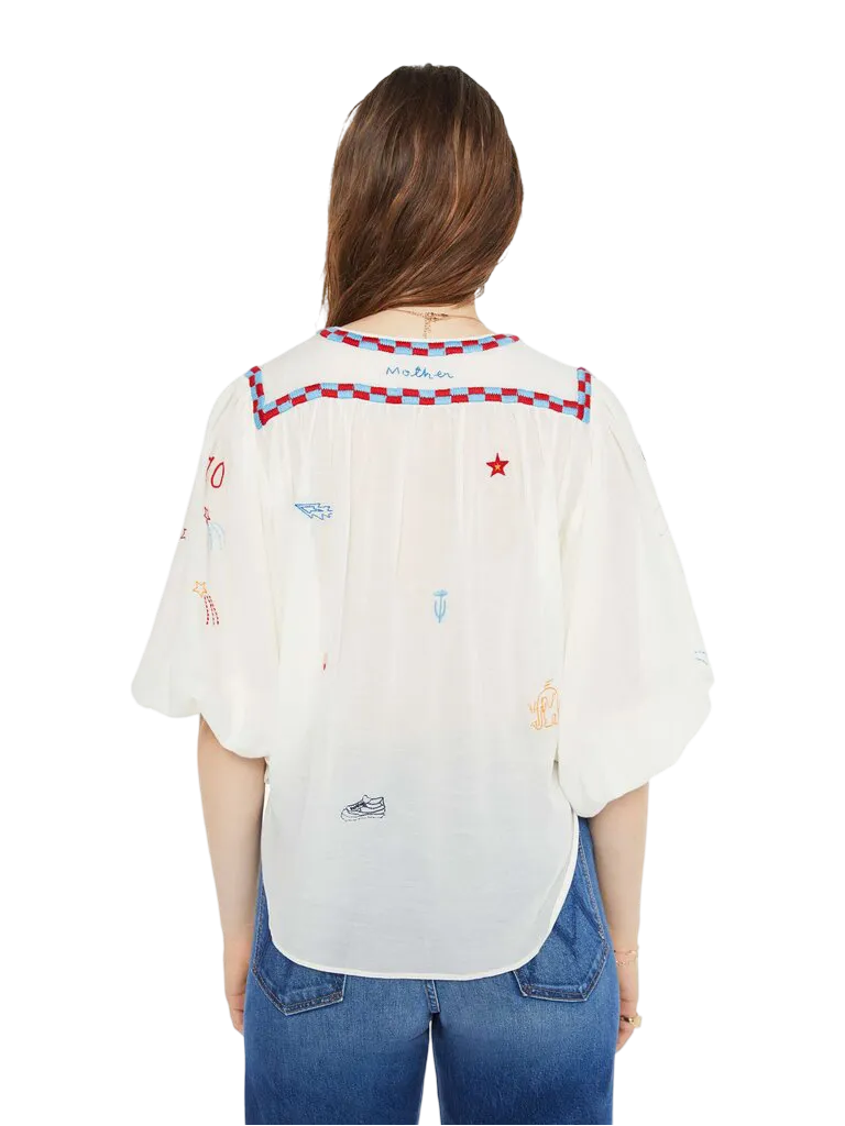 The Breeze Yoke Top - Last Lap Whisper White