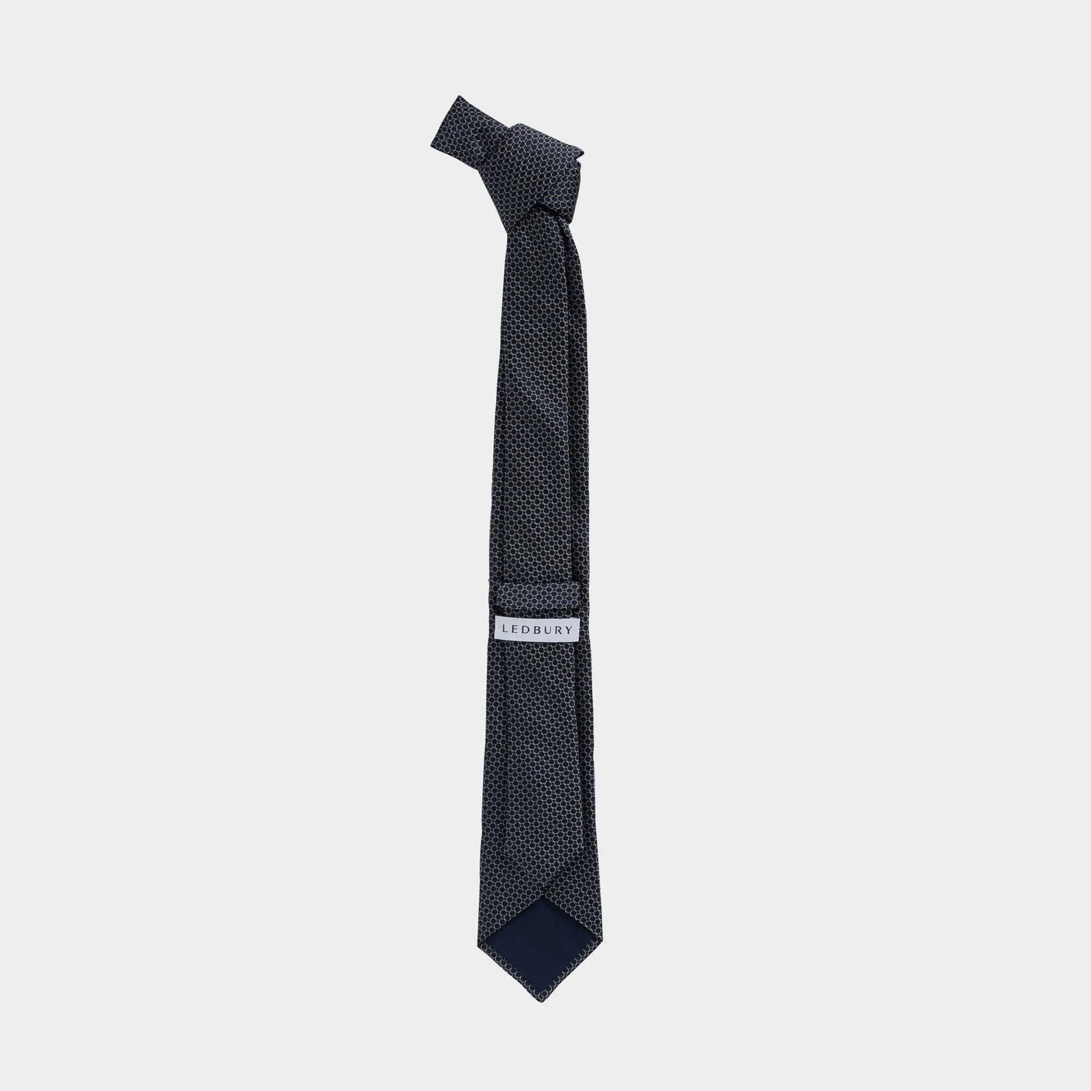 The Navy Blue Santo Silk Cotton Tie