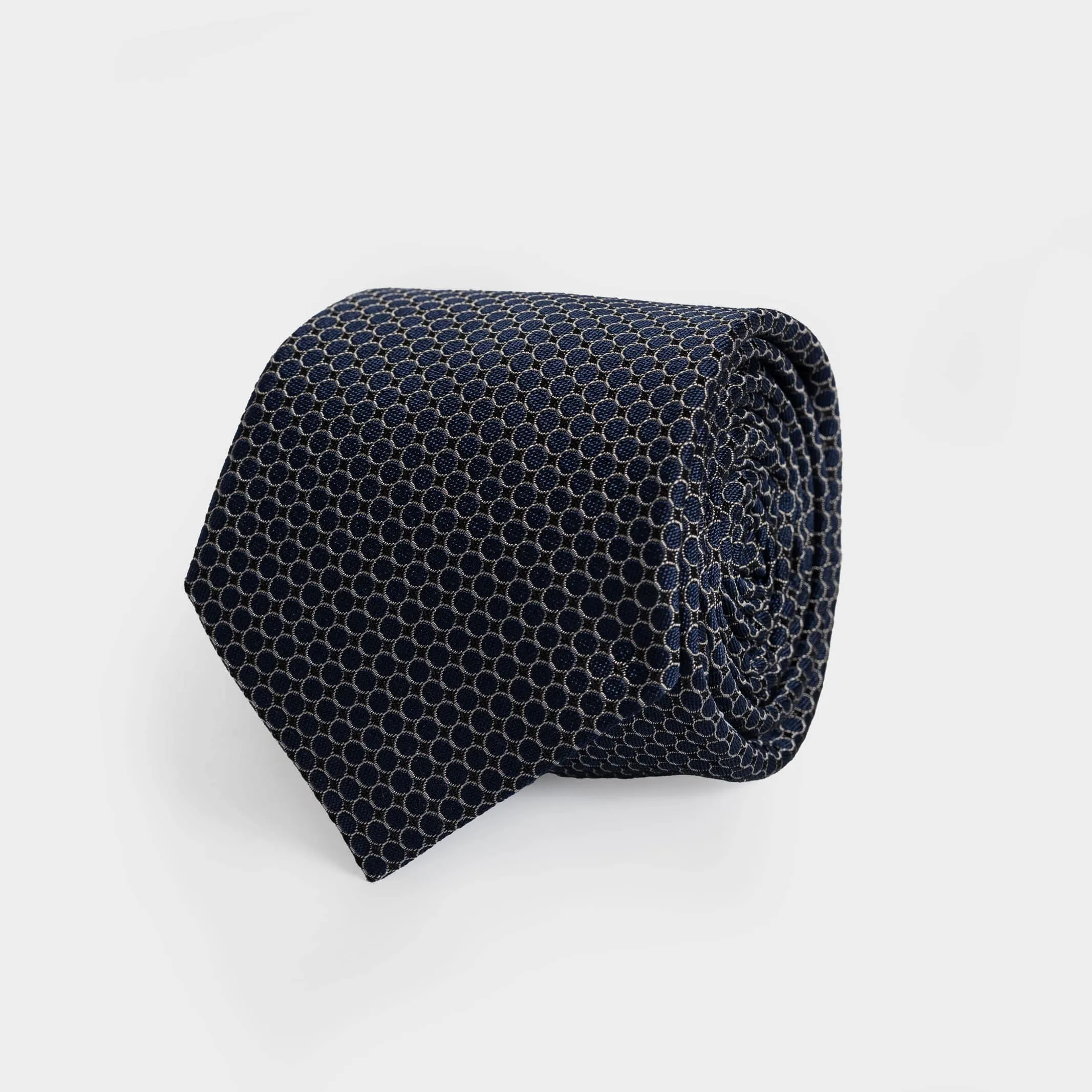 The Navy Blue Santo Silk Cotton Tie