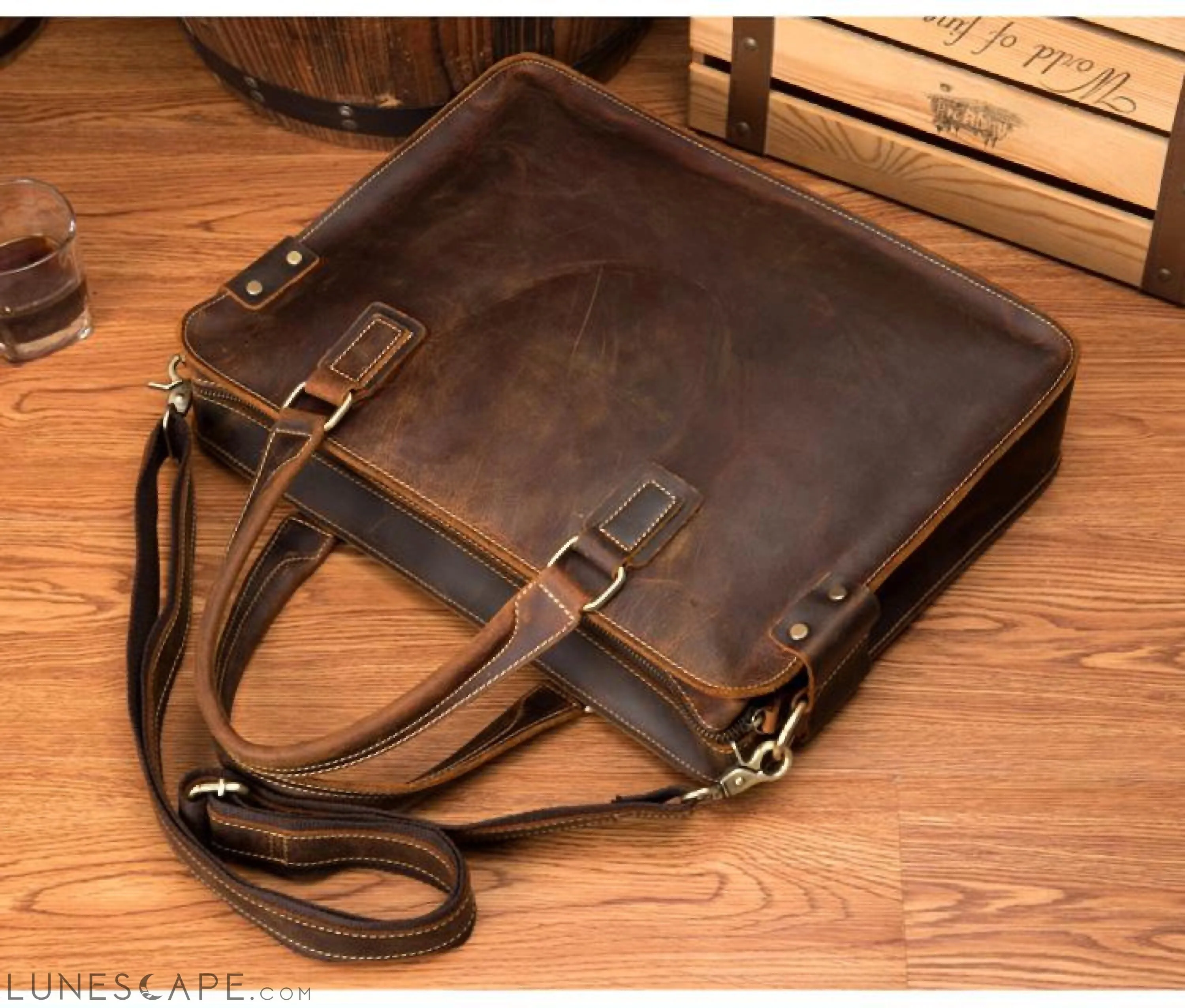 The Viggo Briefcase | Genuine Leather Messenger Bag