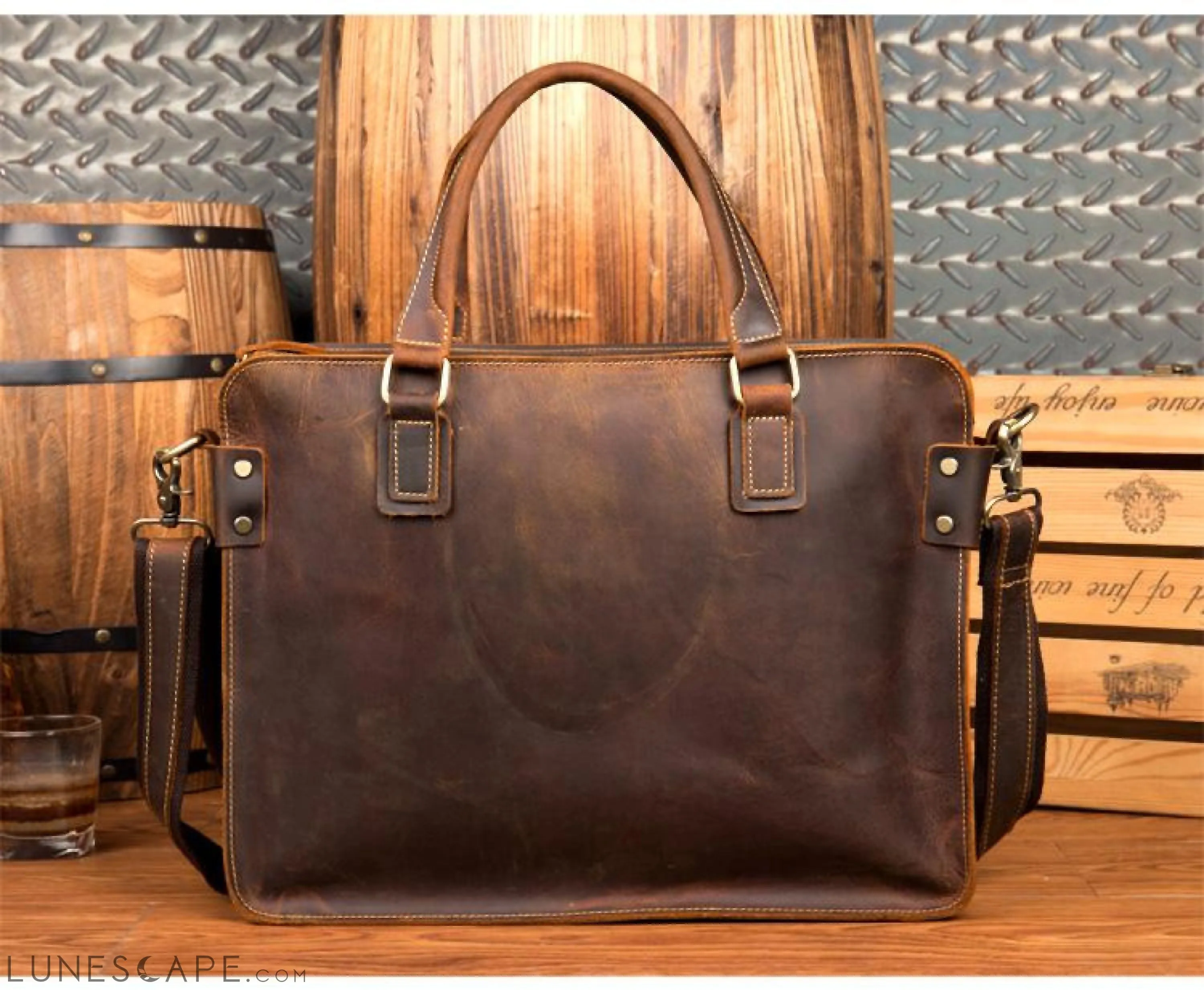 The Viggo Briefcase | Genuine Leather Messenger Bag