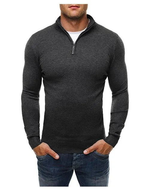 Turtleneck Zipper Slim Fit Sweatshirts