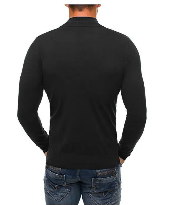 Turtleneck Zipper Slim Fit Sweatshirts