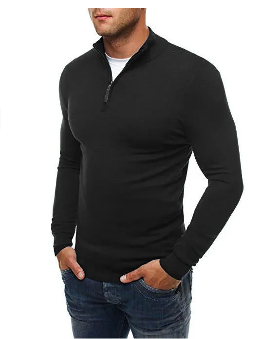 Turtleneck Zipper Slim Fit Sweatshirts