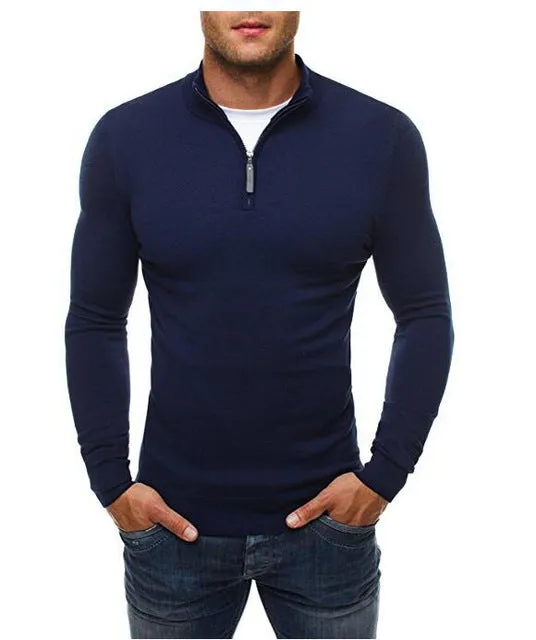 Turtleneck Zipper Slim Fit Sweatshirts