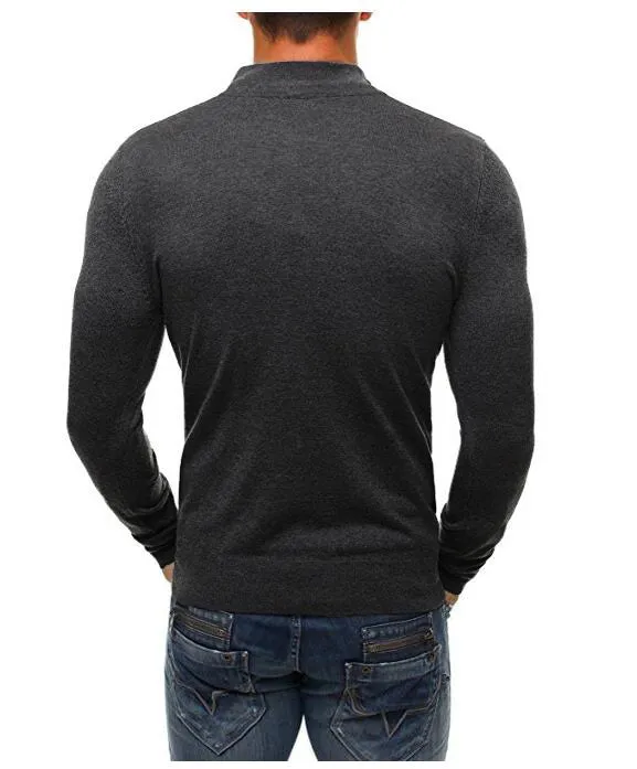 Turtleneck Zipper Slim Fit Sweatshirts