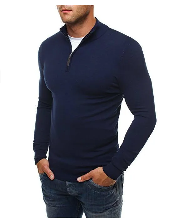 Turtleneck Zipper Slim Fit Sweatshirts