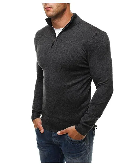 Turtleneck Zipper Slim Fit Sweatshirts