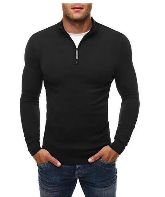 Turtleneck Zipper Slim Fit Sweatshirts