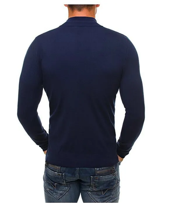 Turtleneck Zipper Slim Fit Sweatshirts