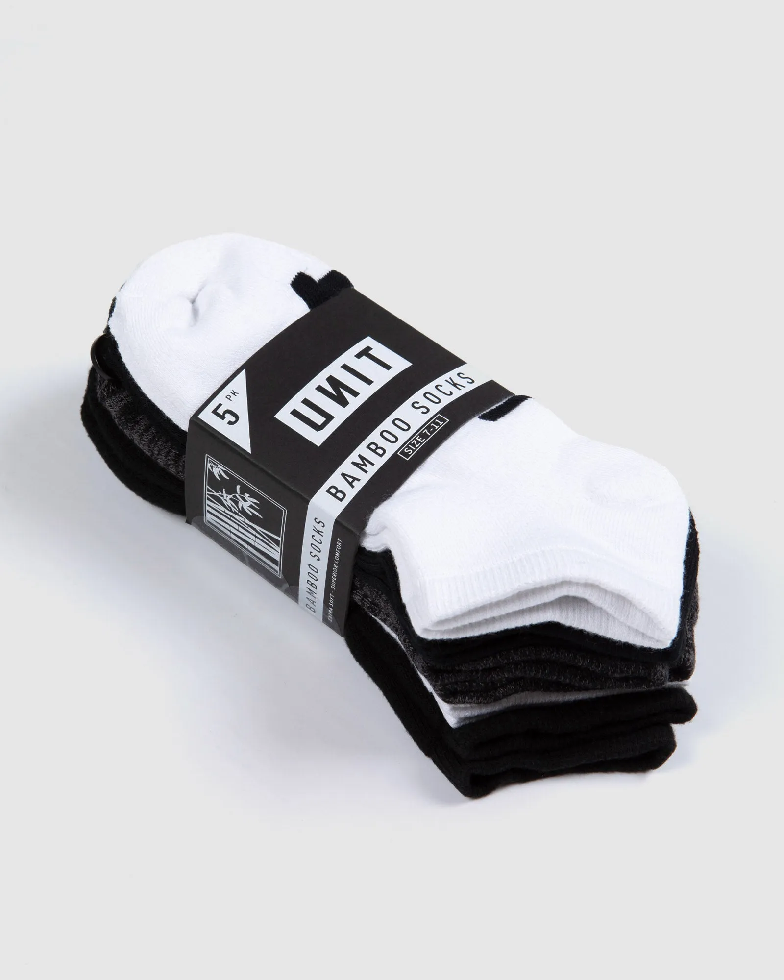 UNIT Essential Men's Bamboo No Show Socks - 5 Pack